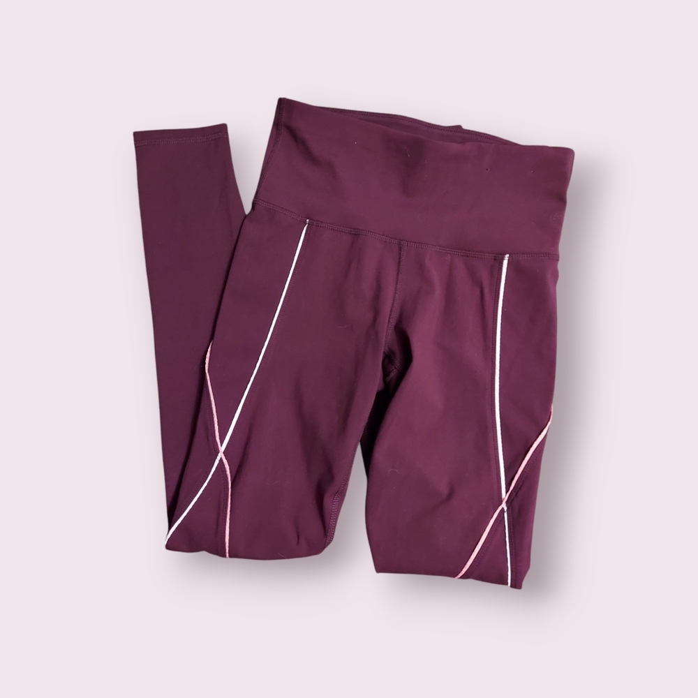 Women's Xersion Purple Leggings Size Small Exercise Running Comfy Workout!